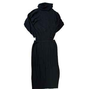 Plain Jane Sweet Baby Jane Black Acrylic Cable Knit Sweater Skirt Set Large - BA